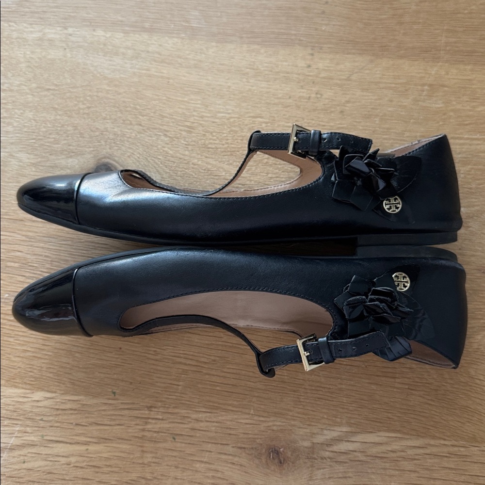 Tory Burch Leather Mary Jane Flats Size 9 - Picture 6 of 9